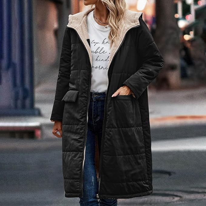 Berg-Feldt | Jack für Damen - halblanges Jacke mit Kapuze
