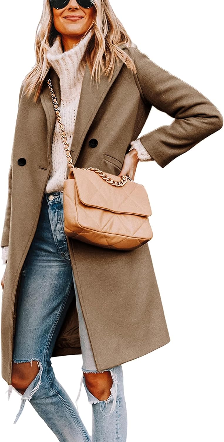 Berg-Feldt | Manteau d'hiver en laine pour femme avec revers pointus