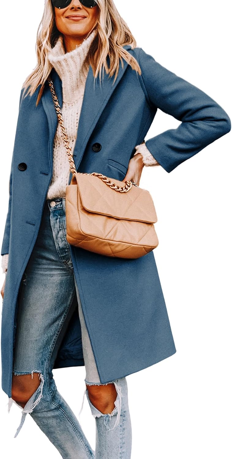 Berg-Feldt | Manteau d'hiver en laine pour femme avec revers pointus
