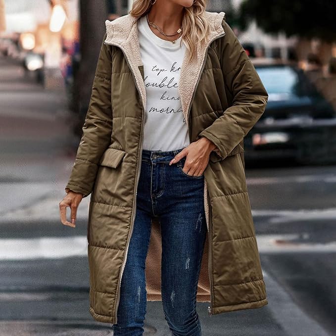 Berg-Feldt | Jack für Damen - halblanges Jacke mit Kapuze