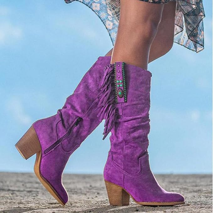 Bottes de cowboy Western Berg-Feldt à franges