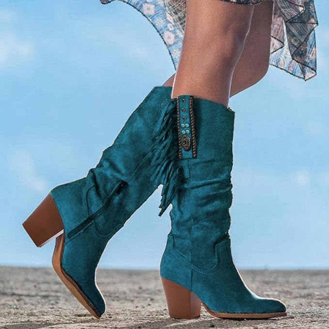 Bottes de cowboy Western Berg-Feldt à franges