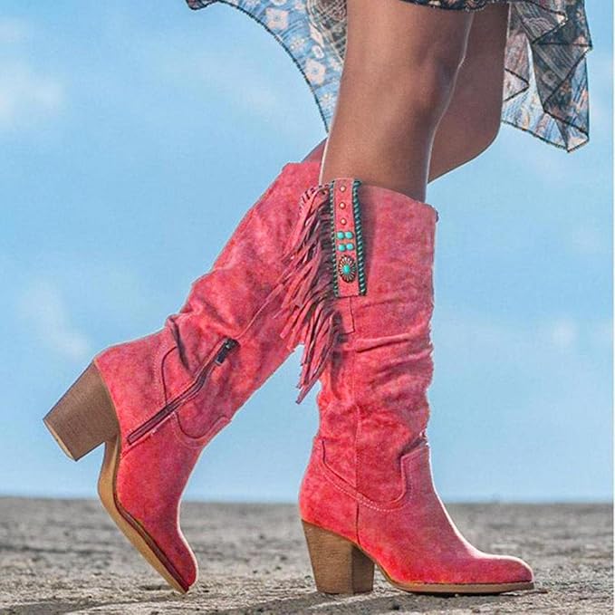 Bottes de cowboy Western Berg-Feldt à franges