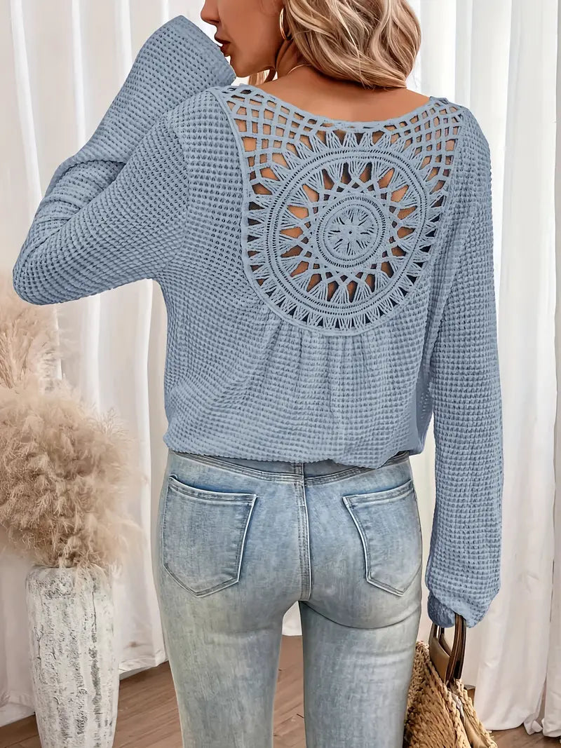 Berg-Feldt | Trendige Damen Sweater Gehäkelte Trendy, Komfortabel