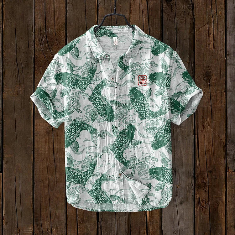Chemise japonaise imprimée Fudus