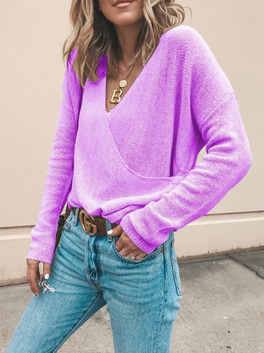 Berg-Feldt | Lässiger Strickpullover mit V-ausschnitt Weich und Leicht Casual Eleganz