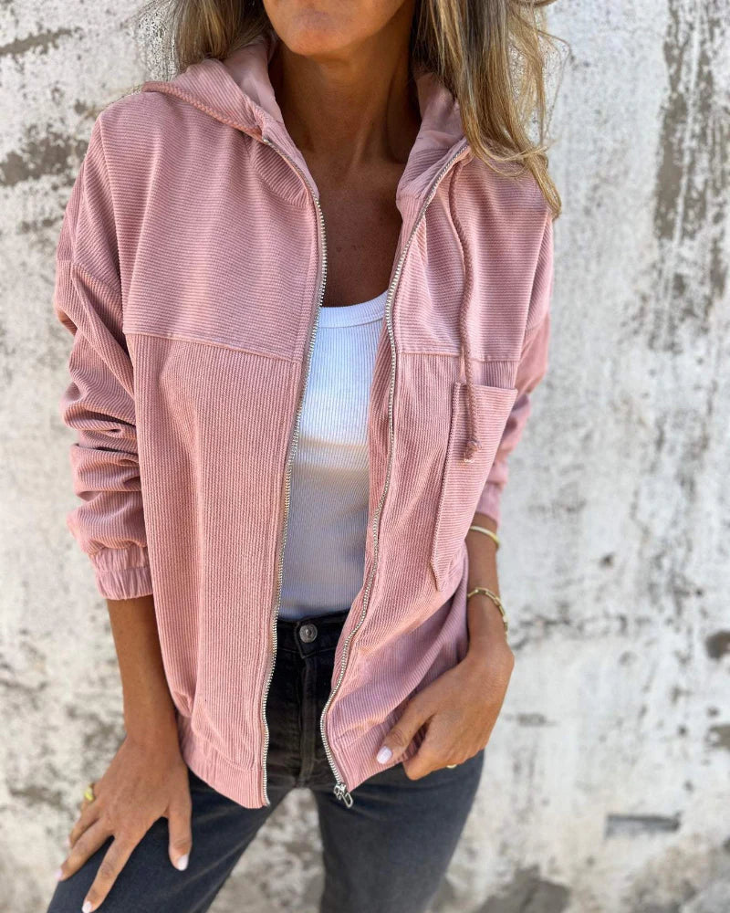 Berg-Feldt | leichte Cord-Jacke mit Kapuze für Damen