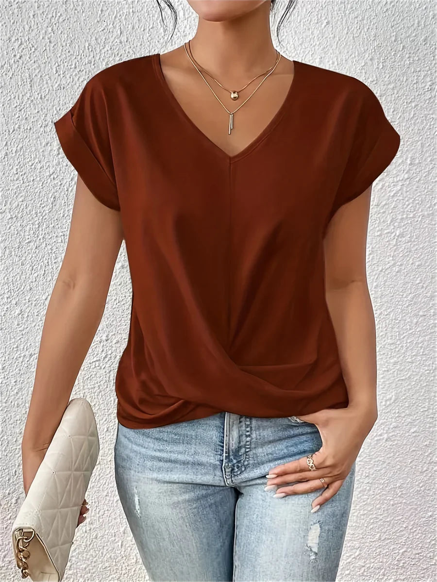 CLEO : T-shirt ample à encolure en cœur