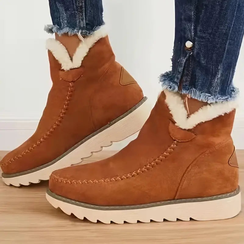 Berg-Feldt | Faux Suede Schnee Retro Baumwollstiefel