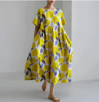 Robe aspect coton avec impression 3D Fudus