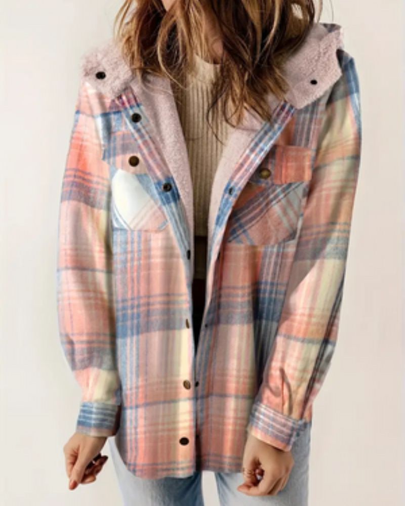 Berg-Feldt | Kariertes Jacket mit Sherpa Futter