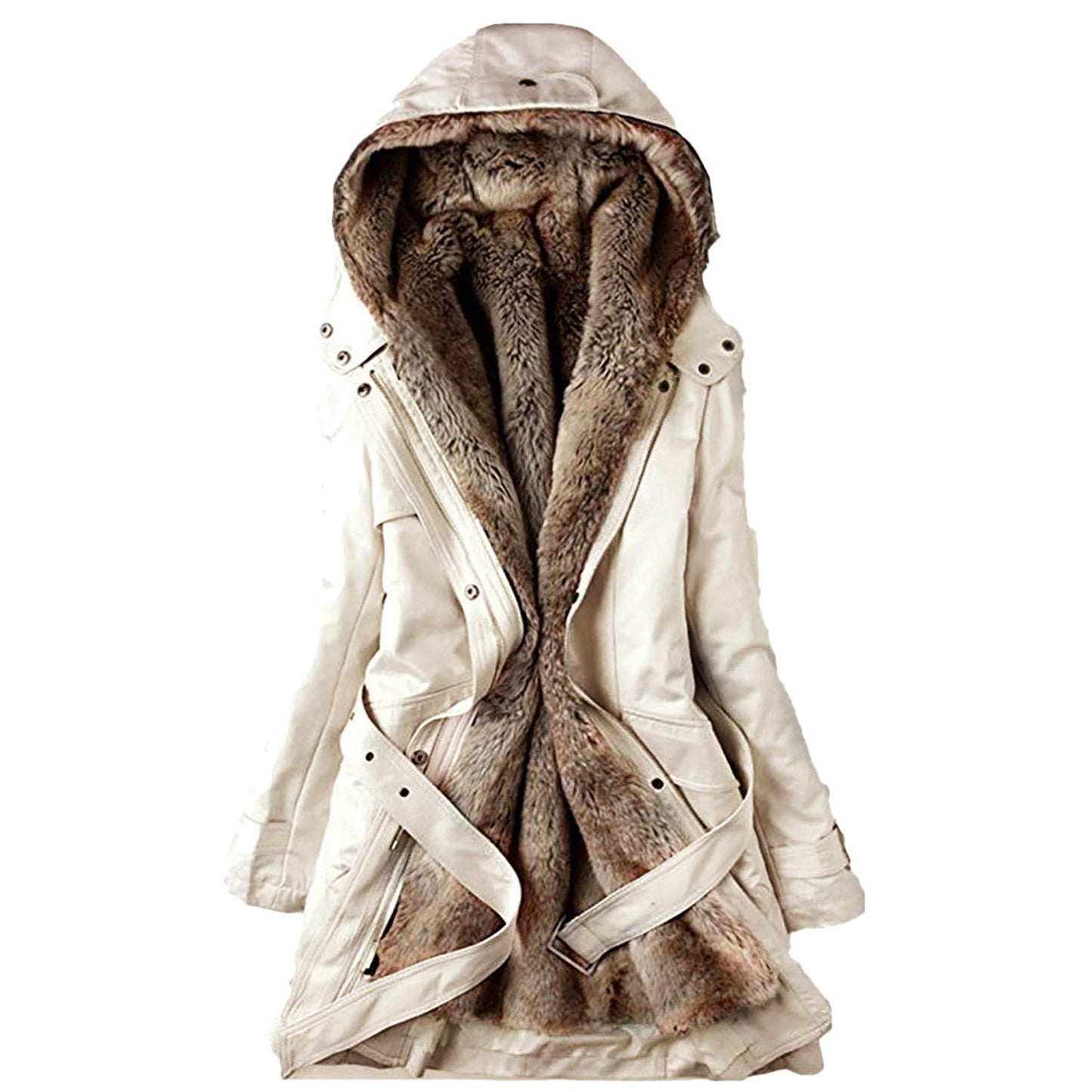 Berg-Feldt | Gefütterter Damen ParkA-mit Gürtel und Schicken Details