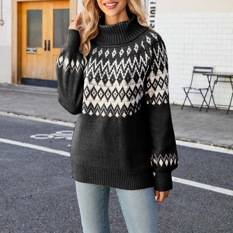 Berg-Feldt | Geometrischer Strickpullover Mit Eleganter Struktur