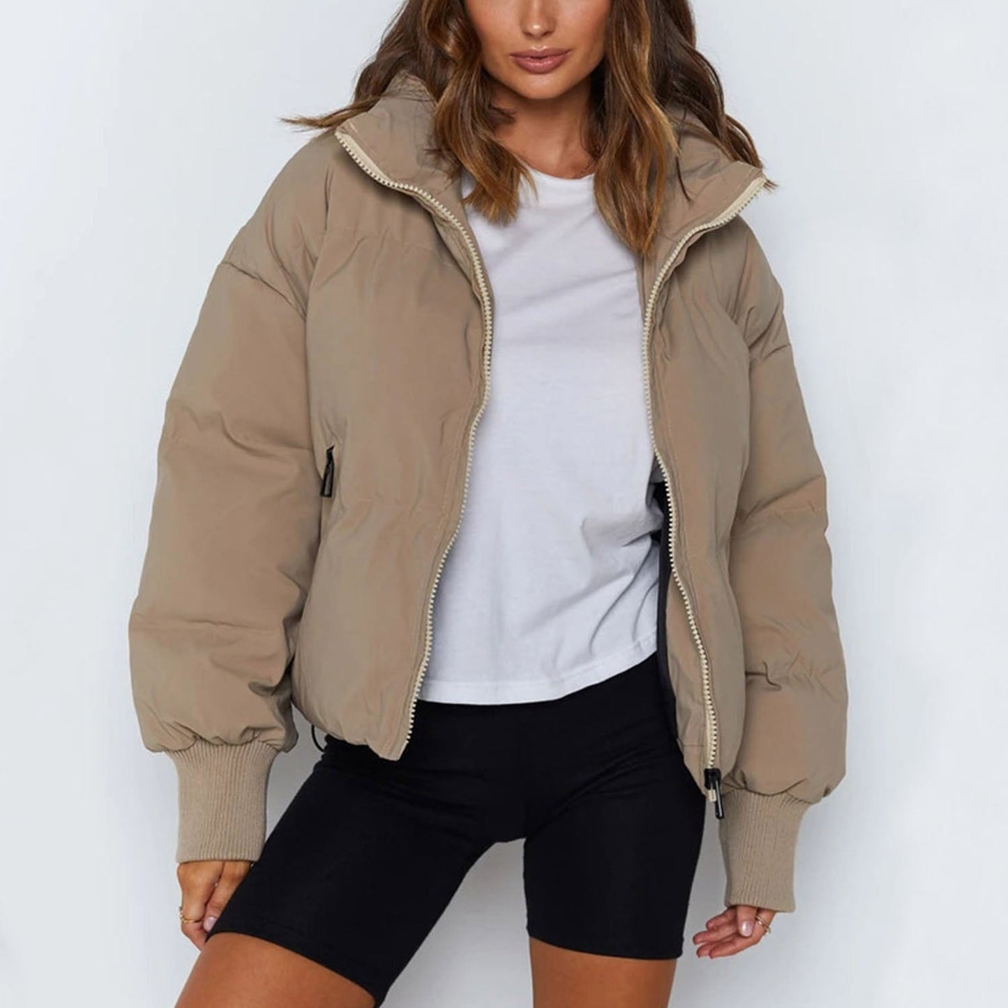 Berg-Feldt | Kurze Pufferjacke mit Reißverschluss - Reißverschluss