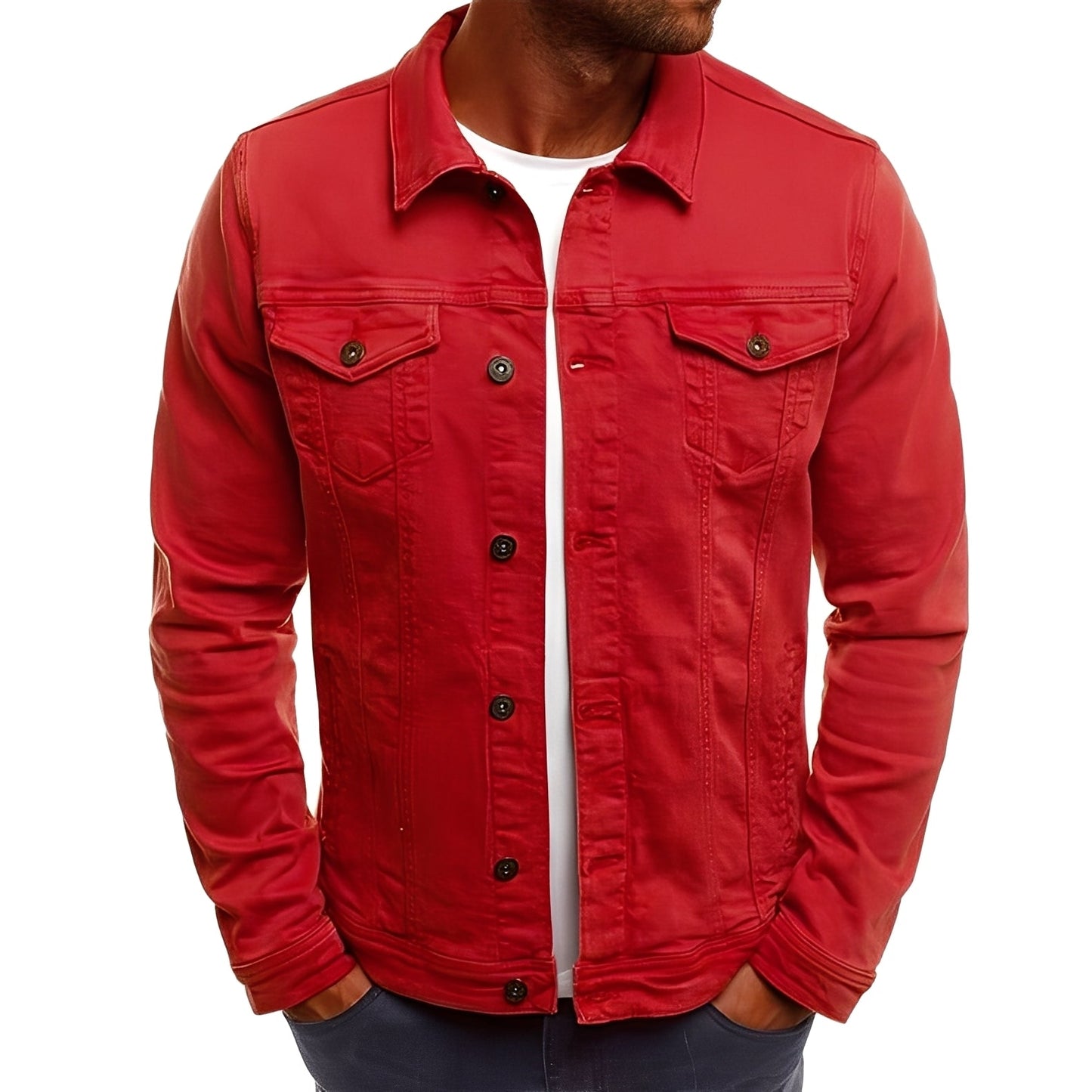 Berg-Feldt | Stylische Denimjacke mit Taschen für Männer