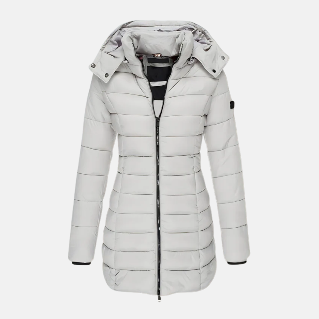 Berg-Feldt | Pufferjacke - Slim Fit - Gepolstert - Mittellang - Mit Kapuze und Rippbündchen