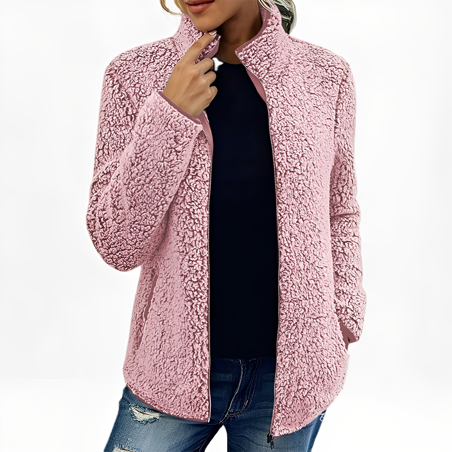 Berg-Feldt | Eleganter Fleece-Veloursmantel für Damen