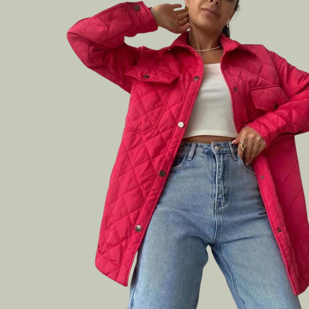Berg-Feldt | Klassische gesteppte Jacke mit Druckknöpfen