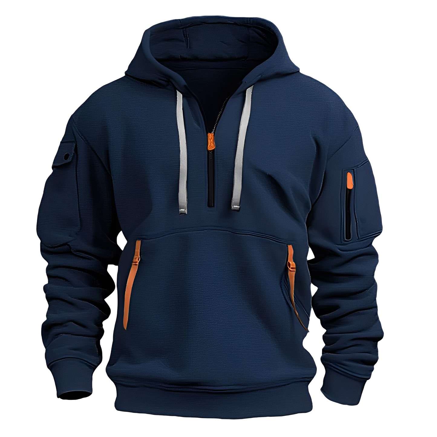 Berg-Feldt | Lässiger, lockerer Hoodie mit Reißverschluss für Männer