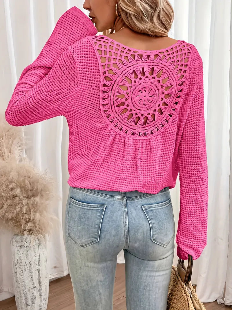 Berg-Feldt | Trendige Damen Sweater Gehäkelte Trendy, Komfortabel