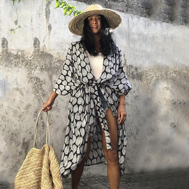 Berg-Feldt | Glamouröse Sonnenschutz Resort Strandkleid Cover Up