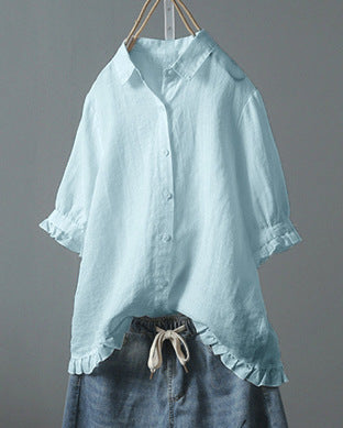 Blouses à volants Fudus pour femme