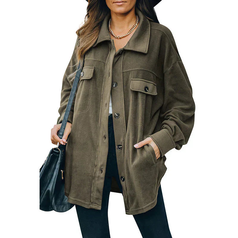 Berg-Feldt | Fleece-Jacke mit Knöpfen