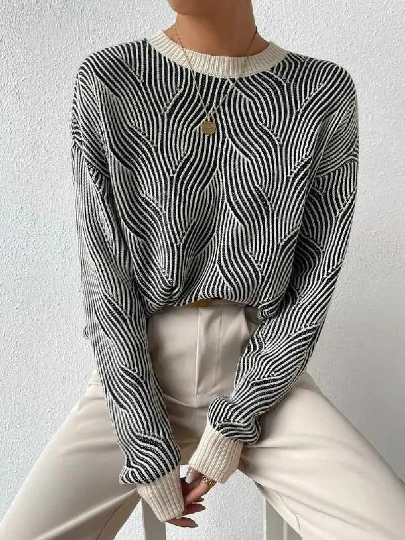 Berg-Feldt | Entspannter Pullover mit abstraktem Muster