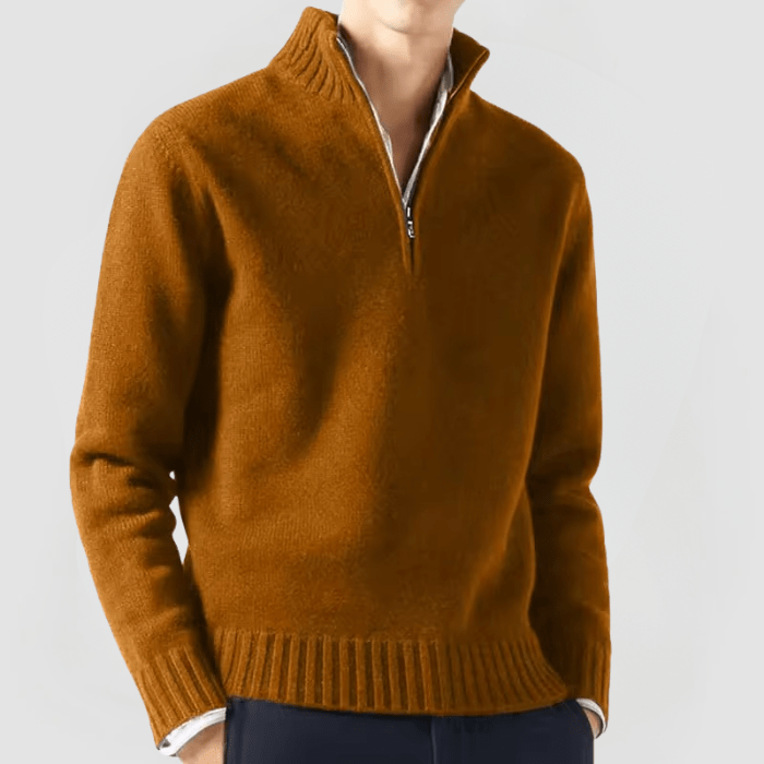 VENHUES Pull en maille zippé