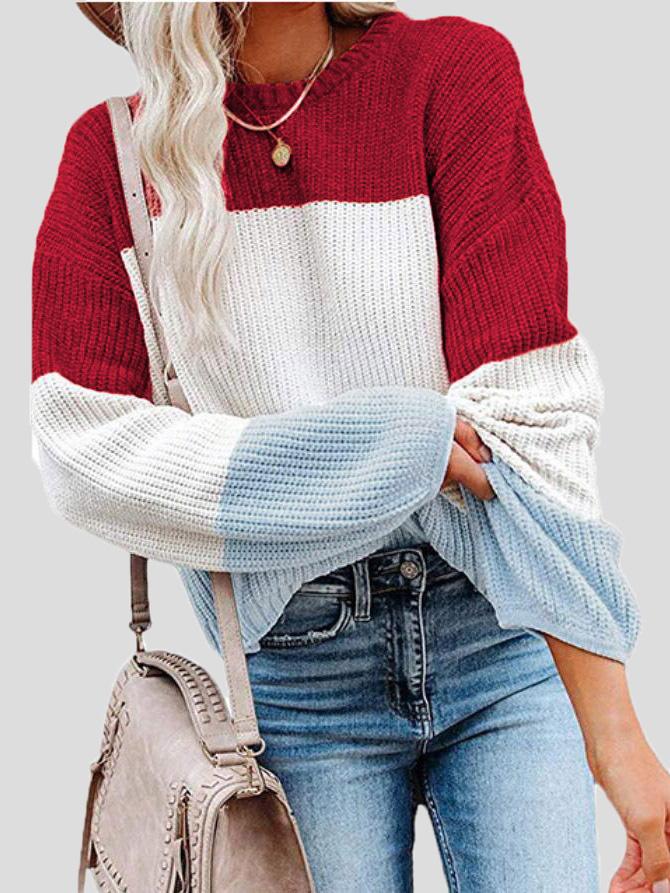 Berg-Feldt | Strickpullover mit Farbblock für lässigen Herbststil