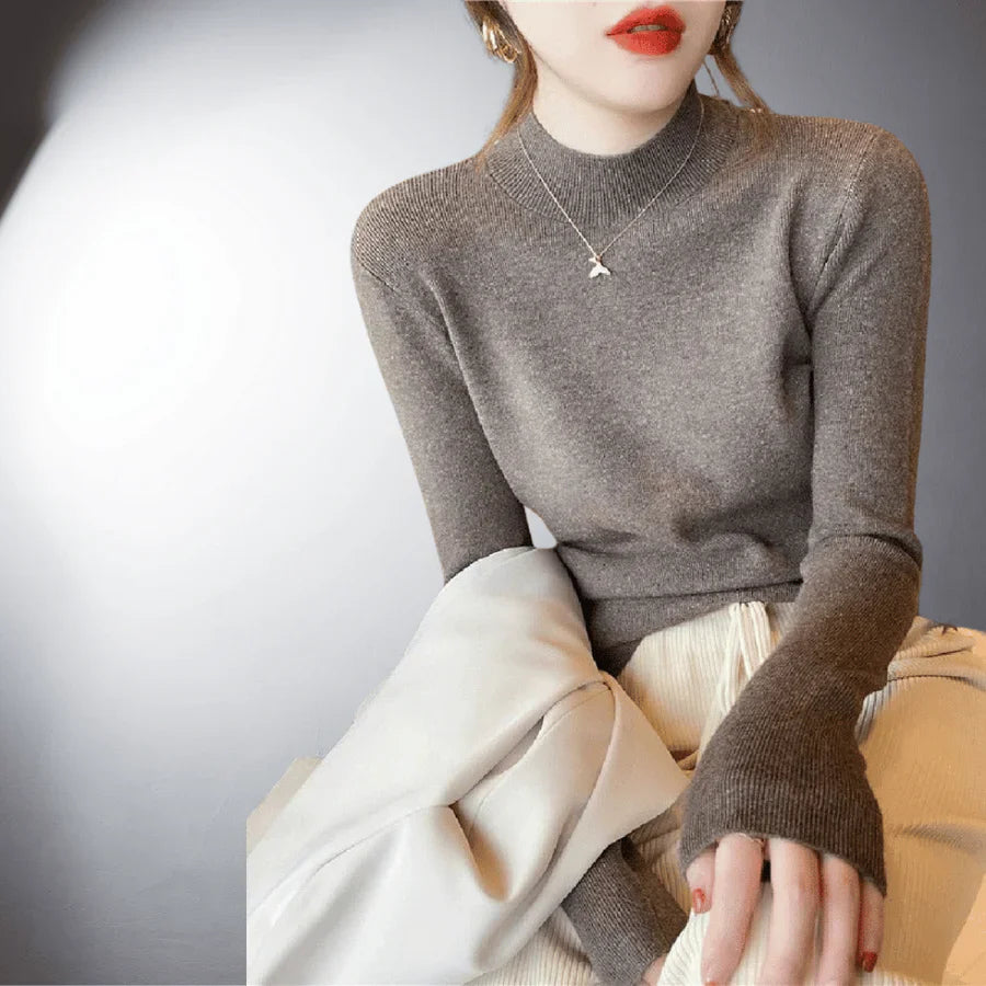 REGINA – Damen-Feinstrickpullover mit figurbetonter Passform