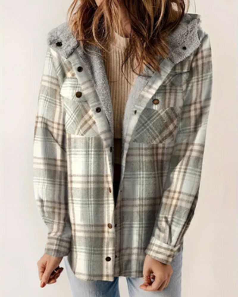 Berg-Feldt | Kariertes Jacket mit Sherpa Futter