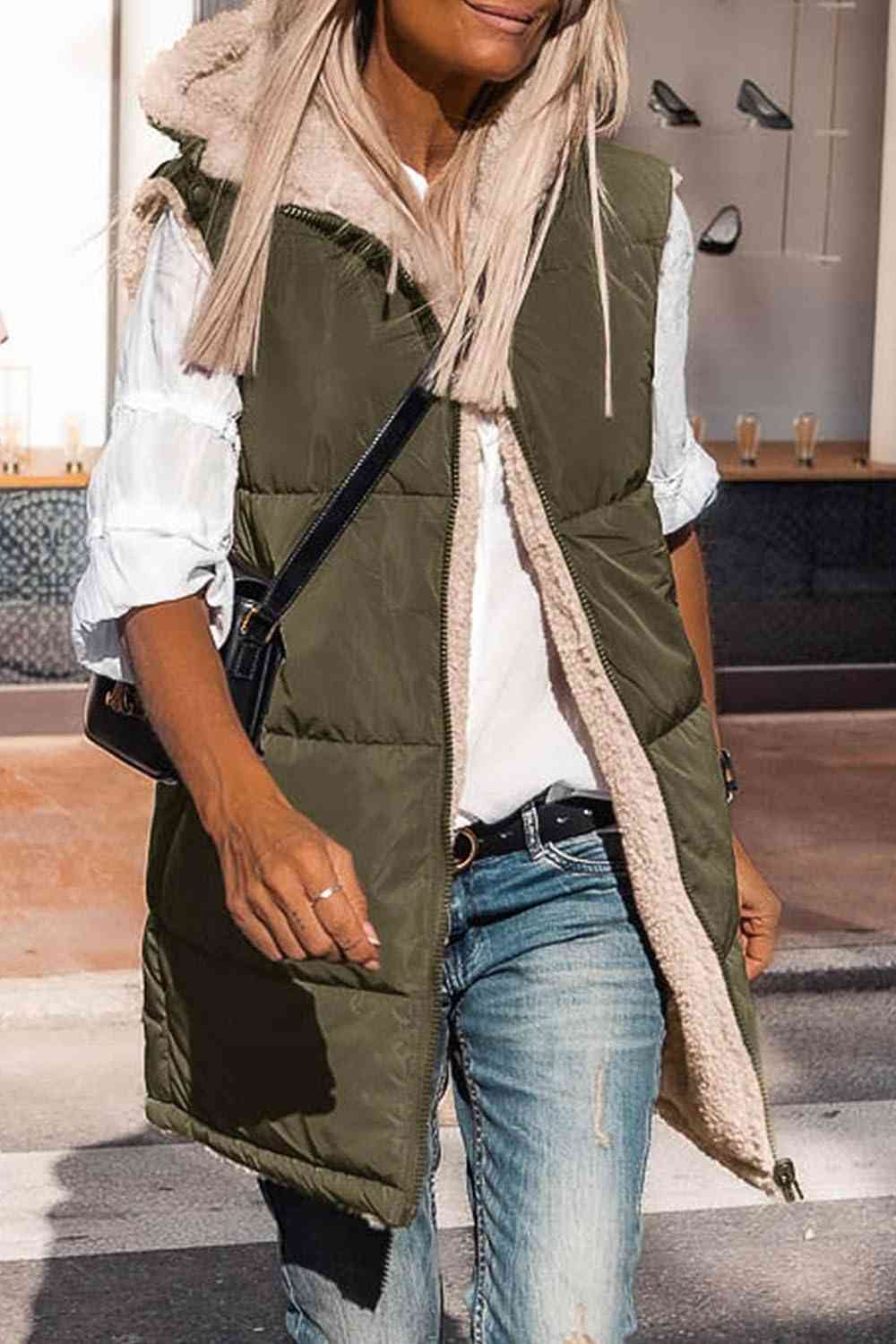 Berg-Feldt | Gilet à capuche long zippé