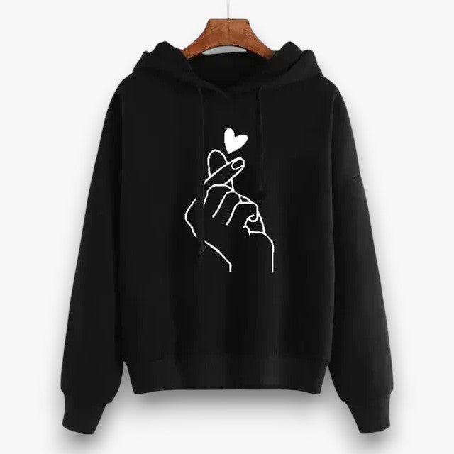 Berg-Feldt | Sweat à capuche décontracté avec imprimé graphique Mélange de coton Doux et confortable