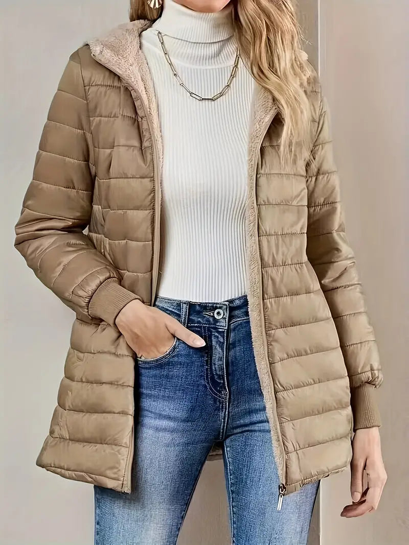 Berg-Feldt | Mittellange Kapuzen Steppjacke
