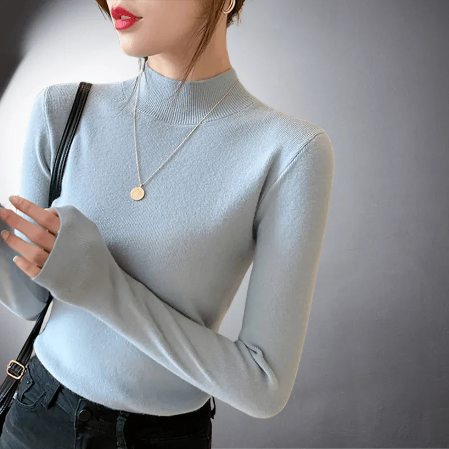 REGINA – Damen-Feinstrickpullover mit figurbetonter Passform