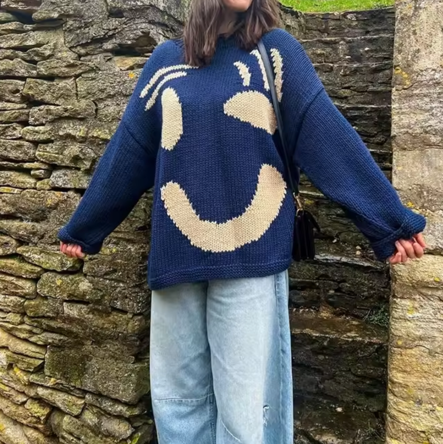 Berg-Feldt | übergroßer Strickpullover aus Baumwolle