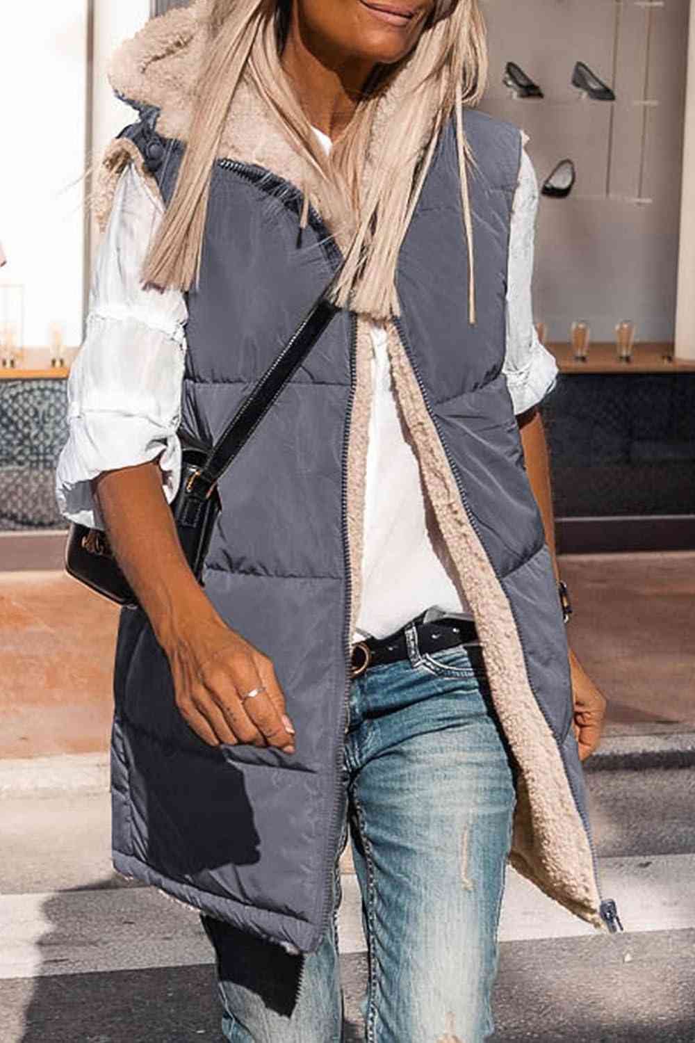 Berg-Feldt | Gilet à capuche long zippé