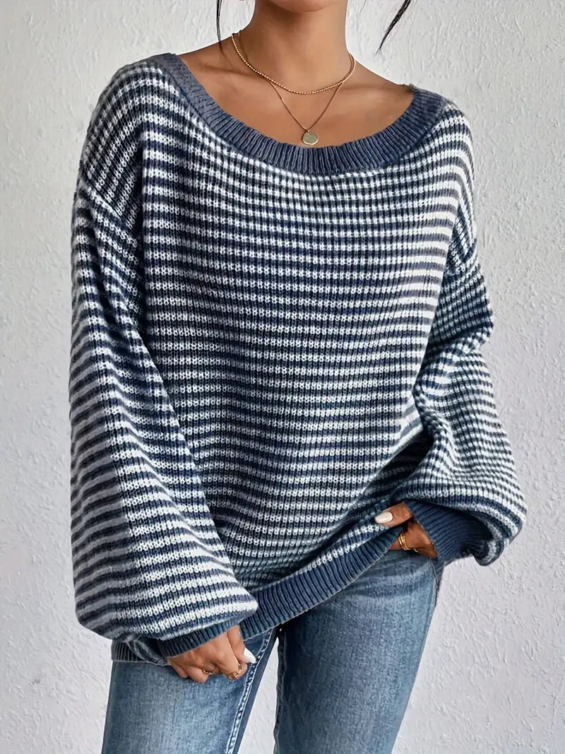 Berg-Feldt | Gestrickter Pullover mit Herunterfallenden Schultern