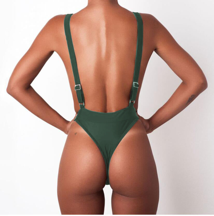 Maillot de bain femme échancré avec bretelles réglables de berg-feldt