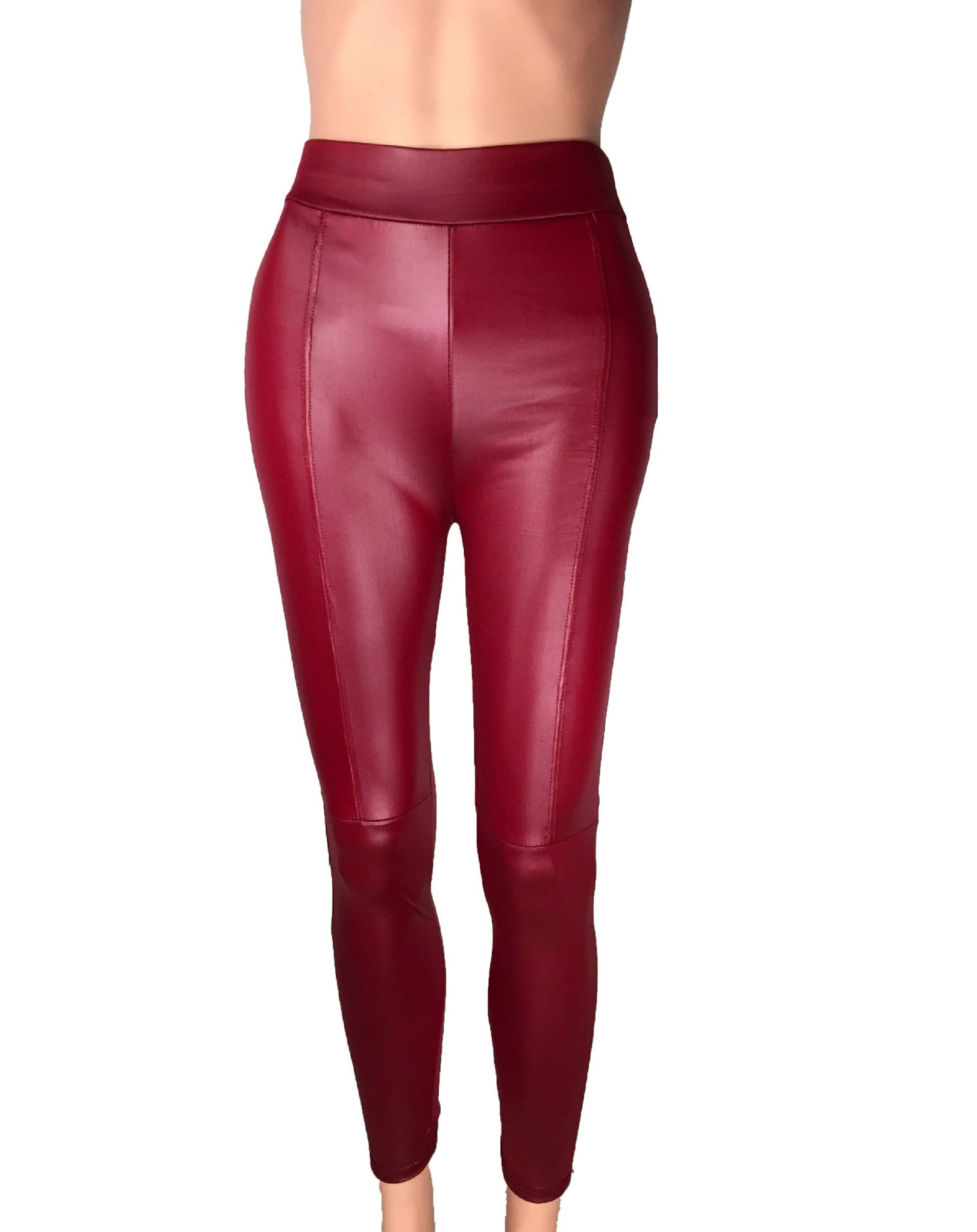 Legging taille haute en similicuir de haute qualité sans couture Berg-Feldt pour femmes