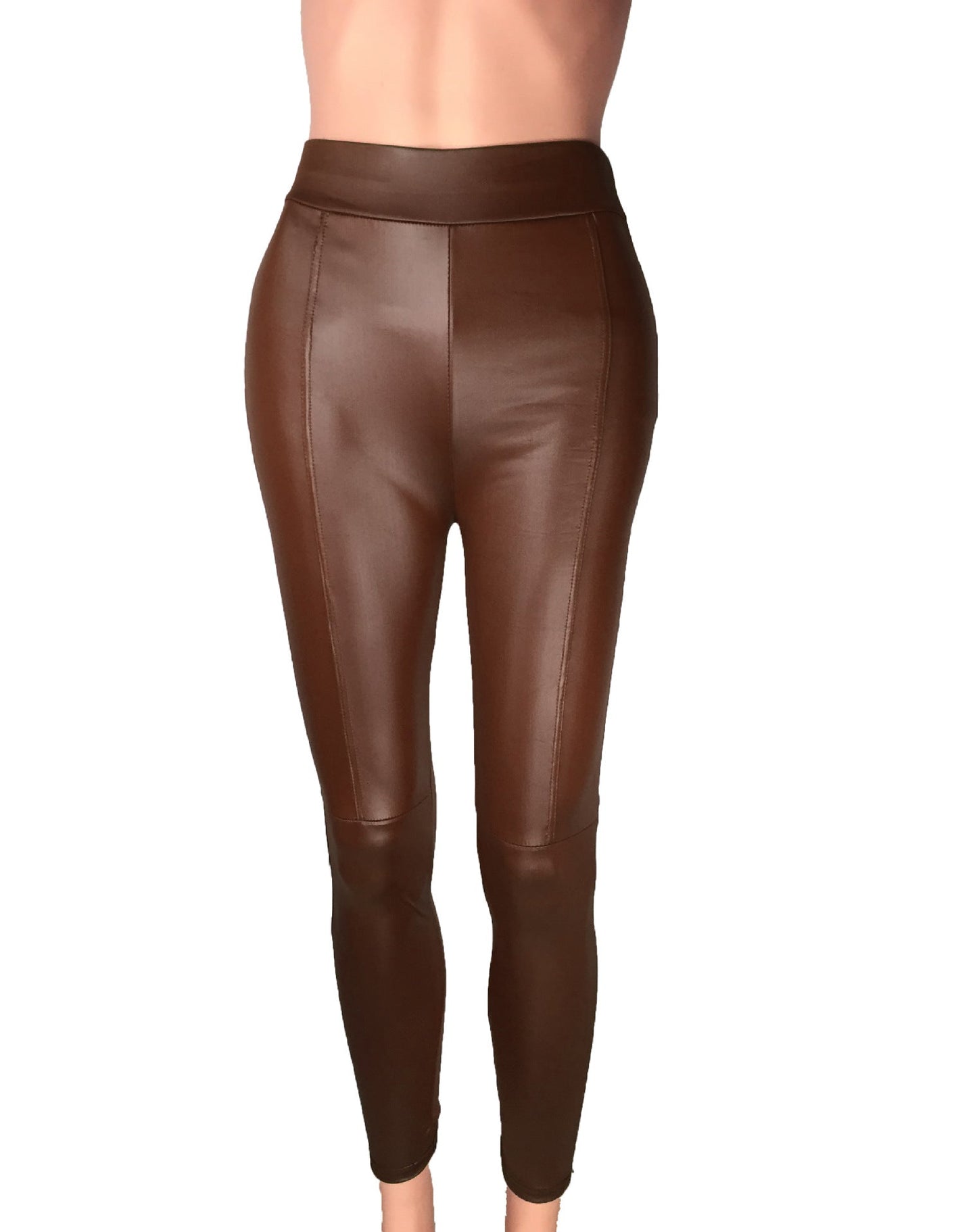 Legging taille haute en similicuir de haute qualité sans couture Berg-Feldt pour femmes