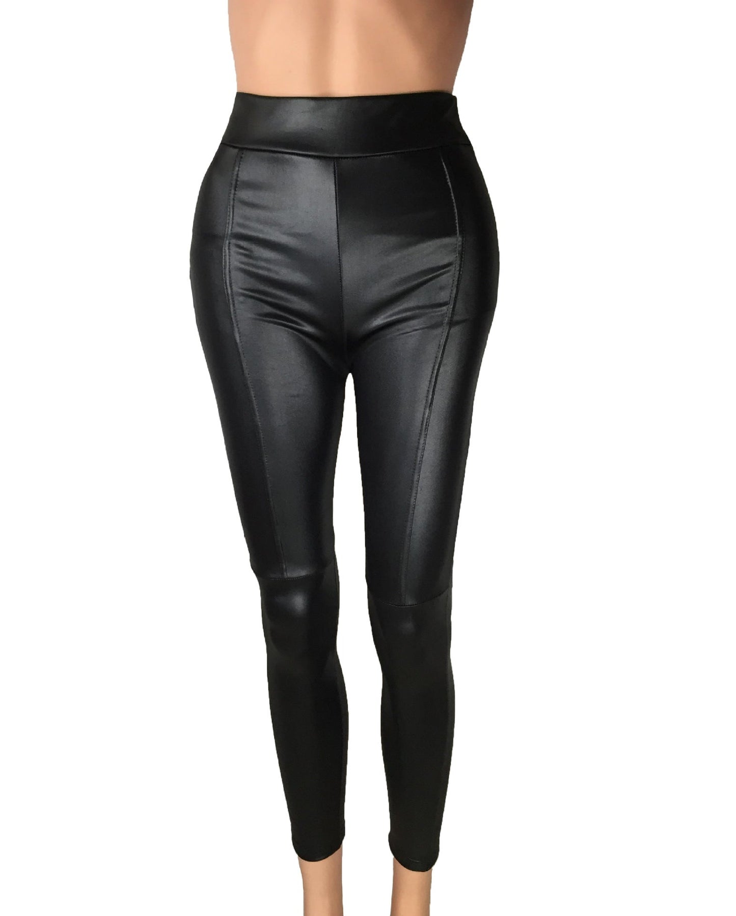 Legging taille haute en similicuir de haute qualité sans couture Berg-Feldt pour femmes