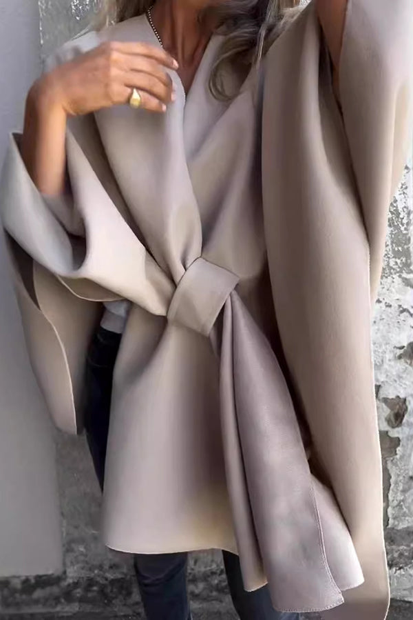Berg-Feldt | lässige V-Ausschnitt Stola Cape Jacke