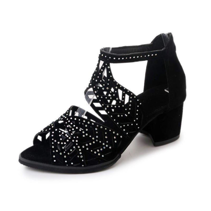 Dames Sandales élégantes avec détail strass glamour et brides design tendance Berg-Feldt