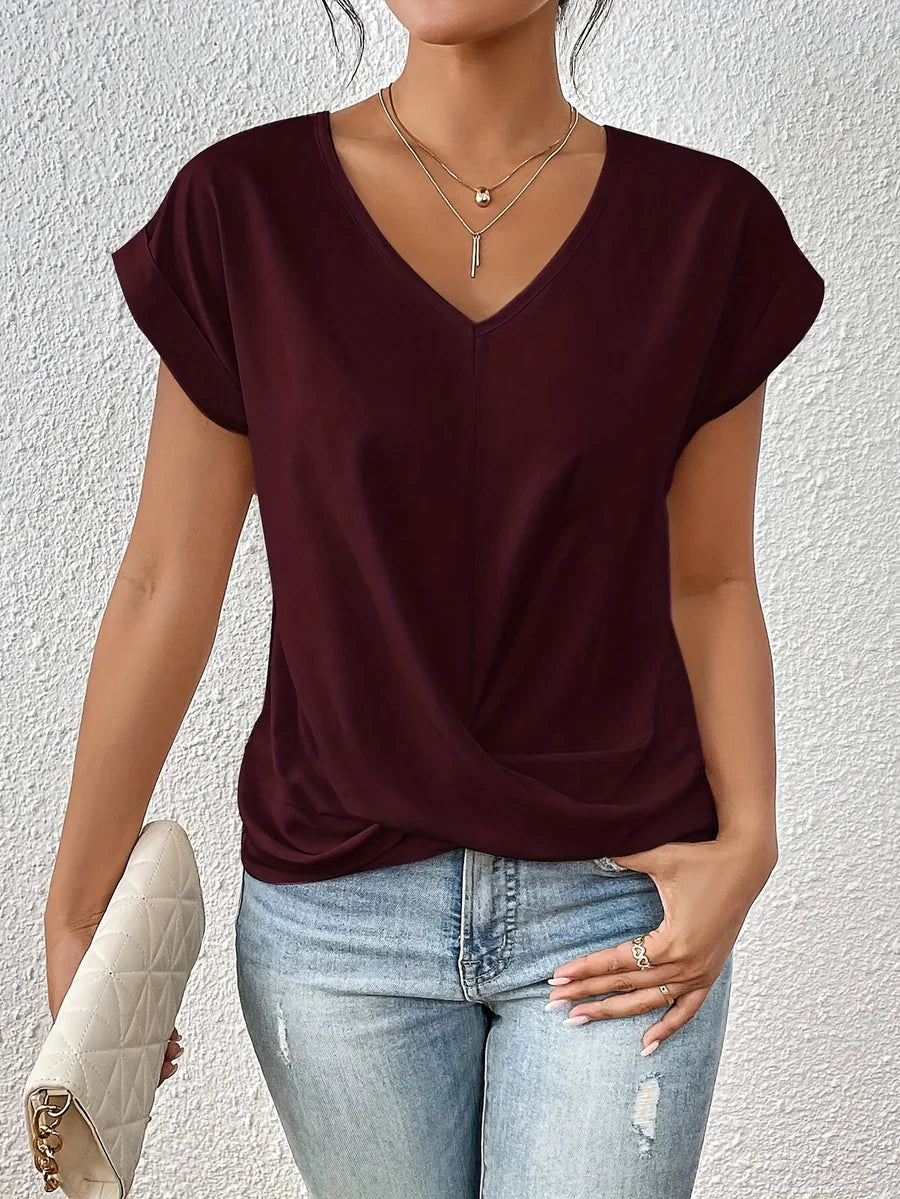 CLEO : T-shirt ample à encolure en cœur