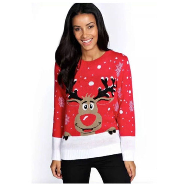 Pull de Noël pour femmes avec joyeux motif de renne et matière douce Berg-Feldt