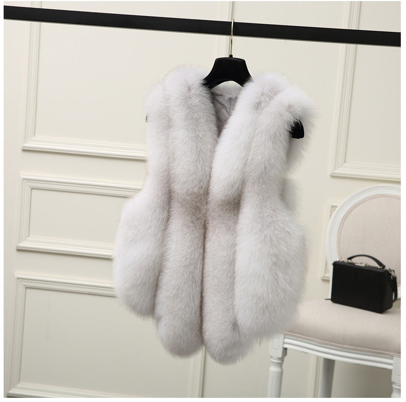 Gilet de luxe en fausse fourrure Damen avec détails volumineux Berg-Feldt