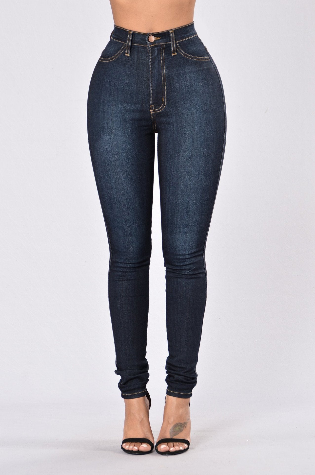 Jeans skinny taille haute stretch pour femme berg-feldt