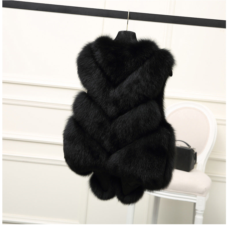 Gilet de luxe en fausse fourrure Damen avec détails volumineux Berg-Feldt